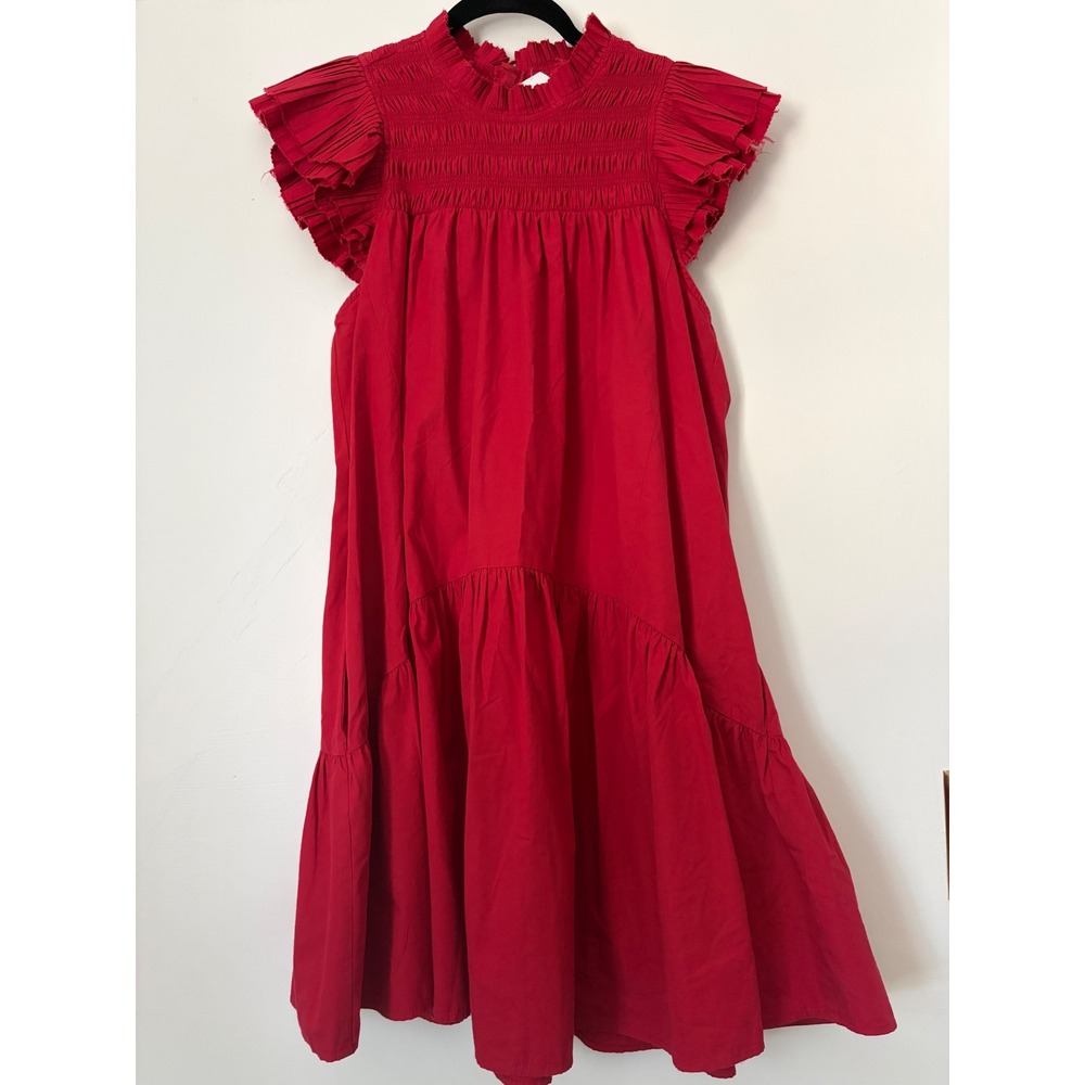 Southern Style Sample LYL Sorority Rush Party Flutter Dress Cranberry Size M/L